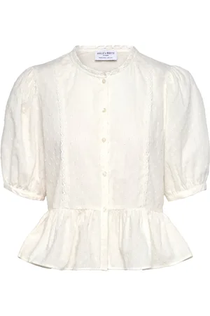 Lindex Blouse Teresia Tops Blouses Short-sleeved White