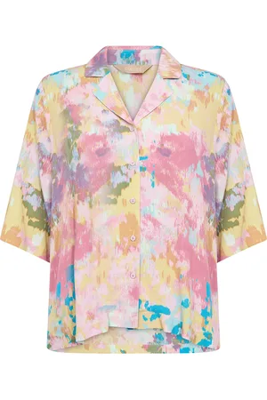 Culture Cuvalerie Andrea Ss Shirt Tops Shirts Short-sleeved Pink