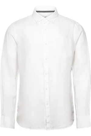 Original Penguin Ls Delave Lnn W Pkt Tops Shirts Casual Shirts White