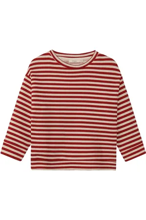Fliink Alvin Ls Sweatshirt Tops T-shirts Long-sleeved T-Skjorte Red