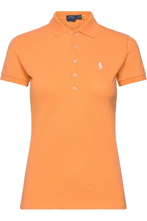 Ralph Lauren Slim Fit Stretch Polo Shirt Tops T-shirts & Tops Polos Orange