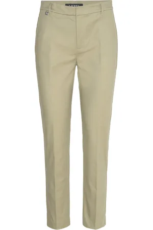 Ralph Lauren Double-Faced Stretch Cotton Pant Bottoms Trousers Slim Fit Trousers Green