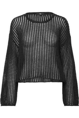 Vans Mila Open Knit Crop Crew Sport Sport Clothing Sport Sweatshirts & Hoodies Sport Knitwear Black