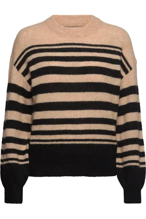 Numph Nuriette Stripe Pullover Tops Knitwear Jumpers Beige