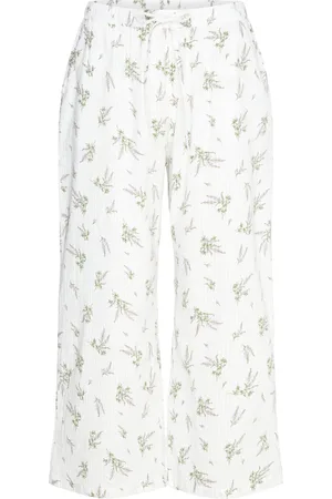 Lindex Trousers Pyjama Seersucker Pyjamasbukser Hyggebukser White