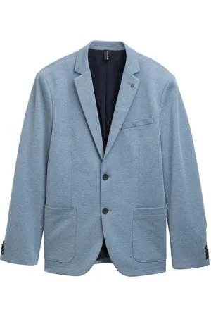 TOM TAILOR Pique Blazer Suits & Blazers Blazers Single Breasted Blazers Blue