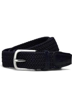 J Lindeberg Bernhard Belt Accessories Belts Braided Belt Navy