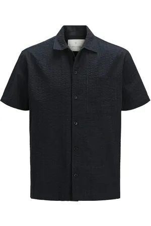JACK & JONES Jprcceaston Seersucker S/S Shirt Ln Tops Shirts Linen Shirts Black Jack & J S