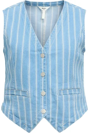 Object Objmollie Re Waistcoat 138 Vests Denim Vests Blue