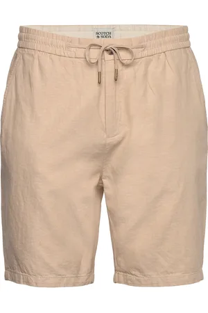 Scotch&Soda Seasonal Core - Fave Cotton/Linen Twill Bermuda Bottoms Shorts Casual Beige