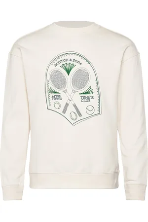 Scotch&Soda Embroidered Chest Artwork Relaxed Fit Sweatshirt Tops Sweatshirts & Hoodies Sweatshirts White