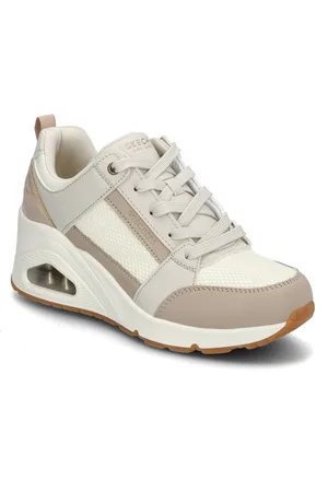 Skechers Women Uno Wedge Everything Nice Low-top Sneakers Beige