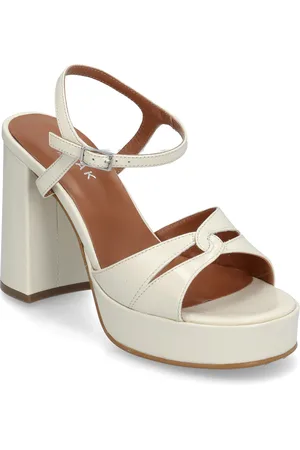 Jonak 264-Justine Cuir Brillant Sandal Med Hæl Cream