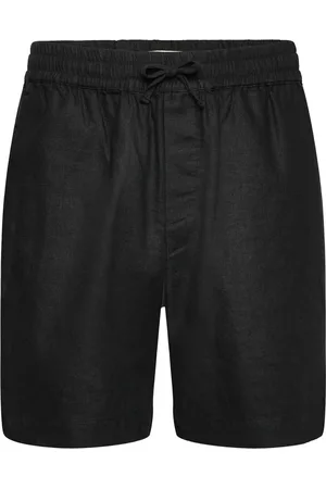 Woodbird Wbbommy Linen Shorts Bottoms Shorts Casual Black