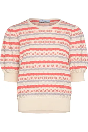 Minus Msevira Knit T-Shirt Tops Knitwear Jumpers Coral