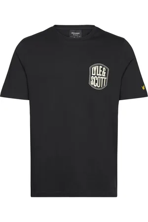 Lyle & Scott Embroidered Badge Graphic T-Shirt Tops T-Kortærmet Skjorte Black