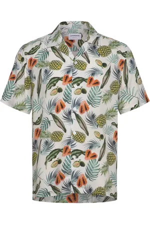 Lindbergh Resort Viscose Shirt S/S Tops Shirts Short-sleeved Shirts Multi/patterned