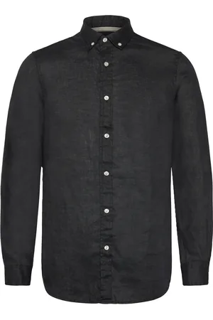 Scotch&Soda Core - Linen Shirt Ls Button-Down Tops Shirts Casual Shirts Black