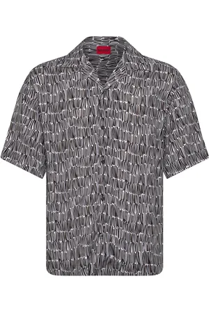 HUGO BOSS Espino Tops Shirts Short-sleeved Shirts Black