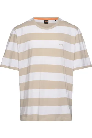 HUGO BOSS Talesstripe Tops T-Kortærmet Skjorte White