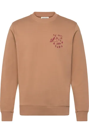 Scotch&Soda Regular Fit Left Chest Logo Sweatshirt Tops Sweatshirts & Hoodies Sweatshirts Beige