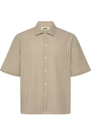Woodbird Wbwang Chuke Shirt Designers Shirts Short-sleeved Shirts Beige
