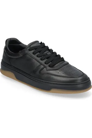 GARMENT PROJECT Ace - Black Leather Low-top Sneakers Black