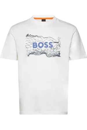 HUGO BOSS Te_Logospace Tops T-Kortærmet Skjorte White