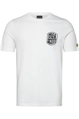 Lyle & Scott Embroidered Badge Graphic T-Shirt Tops T-Kortærmet Skjorte White