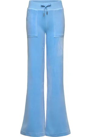 Juicy Couture Layla Low Rise Flare Pocketed Bottoms Sweatpants Blue