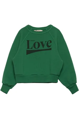 The Animals Observatory Shark Kid Sweatshirt Green Tops Sweatshirts & Hoodies Sweatshirts Green