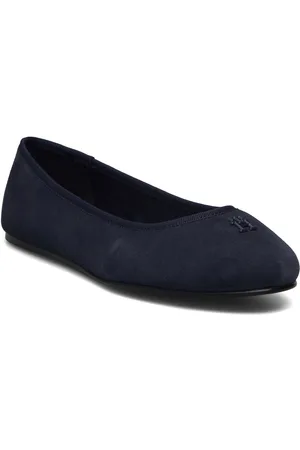 Tommy Hilfiger Th Hardware Suede Ballerina Ballerinasko Ballerinaer Navy