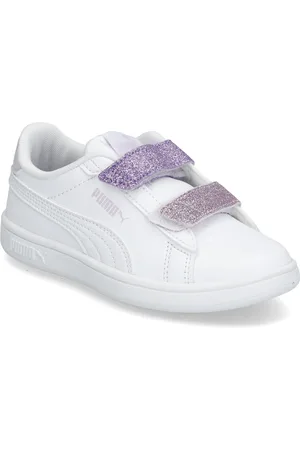 PUMA Smash 3.0 L Glitter Velcro V Ps Sport Sneakers Low-top Sneakers White