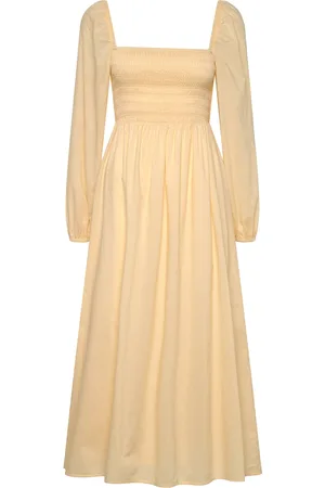 Tommy Hilfiger Tjw Cotton Voile Midi Dress Ext Knælang Kjole Yellow