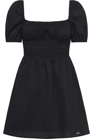 Tommy Hilfiger Tjw Cotton Voile Mini Dress Ext Kort Kjole Black