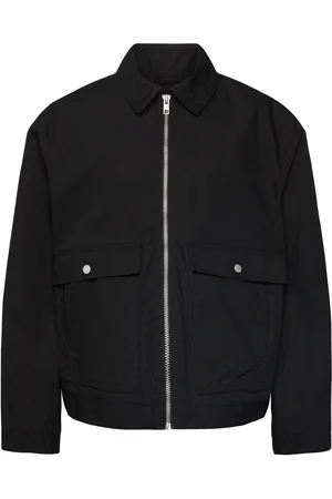 Weekday Minimal Zip-Up Jacket Tynd Jakke Black