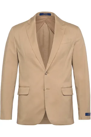 Ralph Lauren Cotton Strtch Chino-P2B Nt Suits & Blazers Blazers Single Breasted Blazers Beige