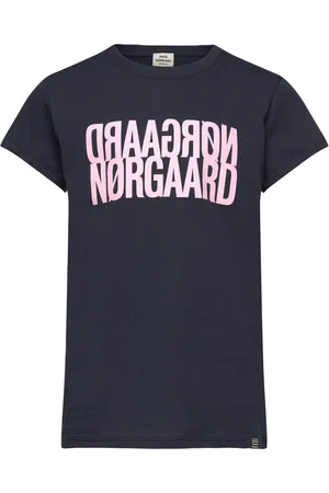 Mads Norgaard Single Organic Tuvina Tee Tops T-Kortærmet Skjorte Navy
