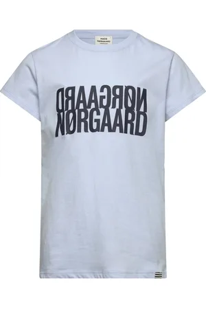Mads Norgaard Single Organic Tuvina Tee Tops T-Kortærmet Skjorte Blue