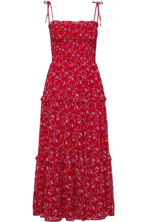 Tommy Hilfiger Tjw Aop Chiffon Maxi Dress Ext Maxikjole Festkjole Red