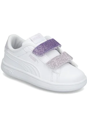 PUMA Smash 3.0 L Glitter Velcro V Inf Sport Sneakers Low-top Sneakers White