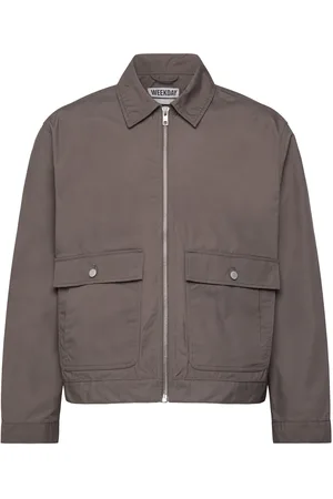 Weekday Minimal Zip-Up Jacket Tynd Jakke Brown
