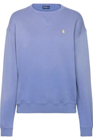 Ralph Lauren Fleece Crewneck Sweatshirt Tops Sweatshirts & Hoodies Sweatshirts Blue