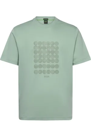 HUGO BOSS Tee Print Striped C Sport T-Kortærmet Skjorte Green