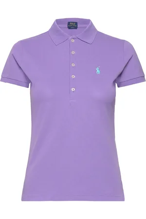 Ralph Lauren Slim Fit Stretch Polo Shirt Tops T-shirts & Tops Polos Purple