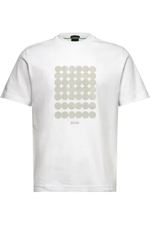HUGO BOSS Tee Print Striped C Sport T-Kortærmet Skjorte White