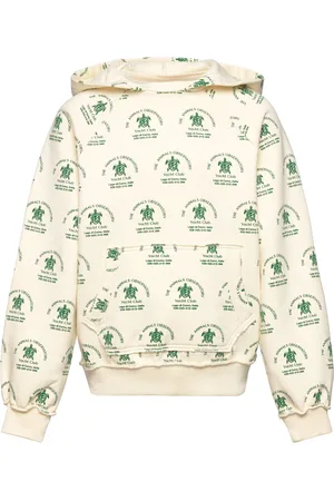 The Animals Observatory Beaver Kid Hoodie White Flowers Tops Sweatshirts & Hoodies Hoodies Multi/patterned