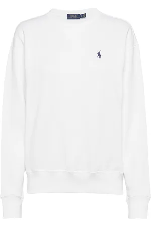 Ralph Lauren Fleece Pullover Tops Sweatshirts & Hoodies Sweatshirts White