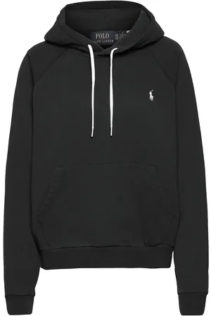Ralph Lauren Fleece Pullover Hoodie Tops Sweatshirts & Hoodies Hoodies Black