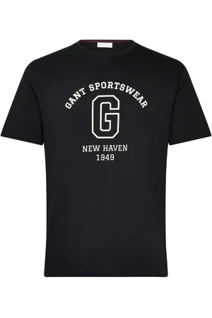 GANT Graphic Ss T-Shirt Tops T-Kortærmet Skjorte Black